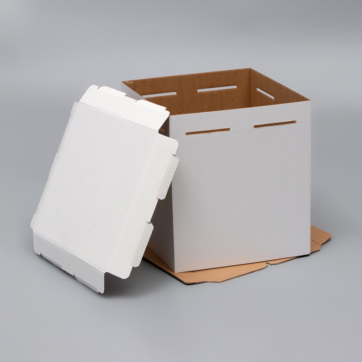 Коробка под торт, без окна, белая, 26 х 26 х 30 см UPAK LAND, цвет белый 011302548 - фото 3