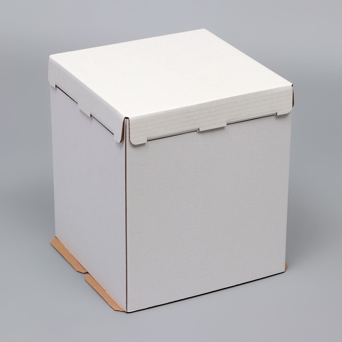 Коробка под торт, без окна, белая, 26 х 26 х 30 см UPAK LAND, цвет белый 011302548 - фото 2