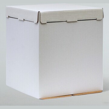 Коробка под торт, без окна, белая, 26 х 