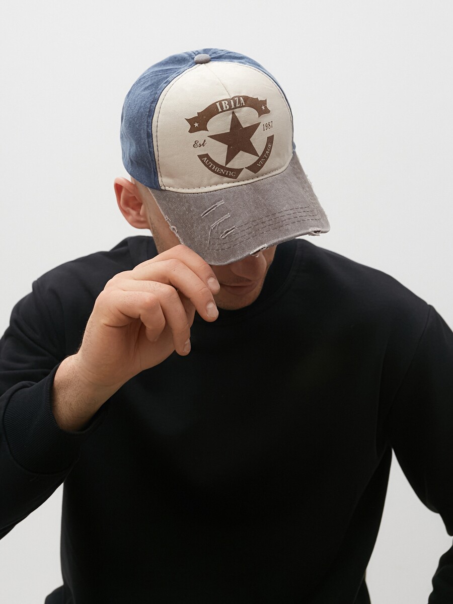 

Кепка, Синий;коричневый