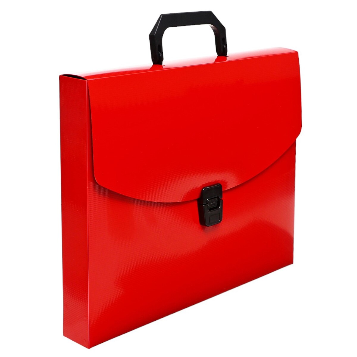 Папка-портфель а4 1отд calligrata top deluxe пластик, 1000мкм, красный портфель