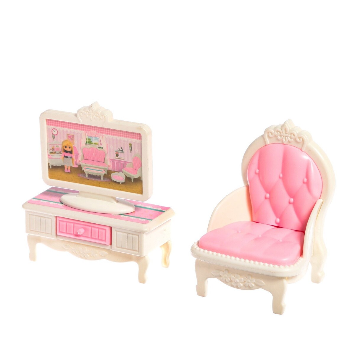 Набор мебели для кукол набор мебели для кукол уют 6 телевизор и кресло