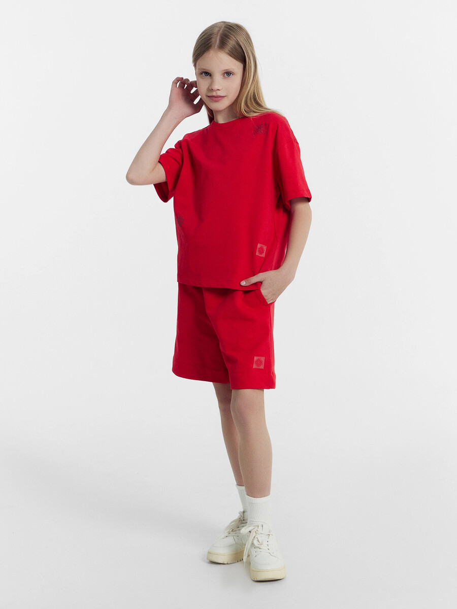 Шорты для девочек Mark Formelle, размер рост 110 см, цвет красный