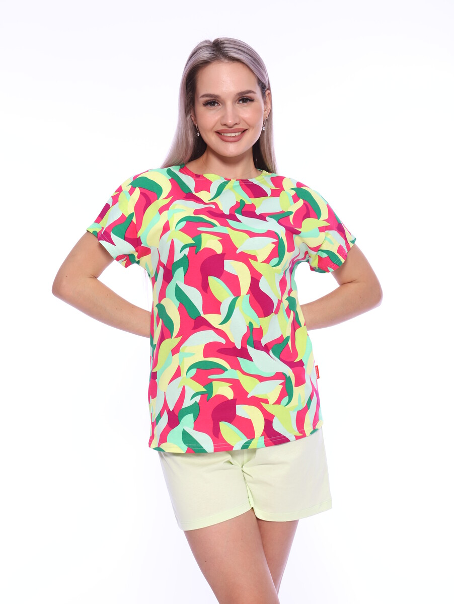 Пижама с шортами "симпатия"060-5 TRIKOTEL, размер 44, цвет разноцветный 011364983 - фото 1