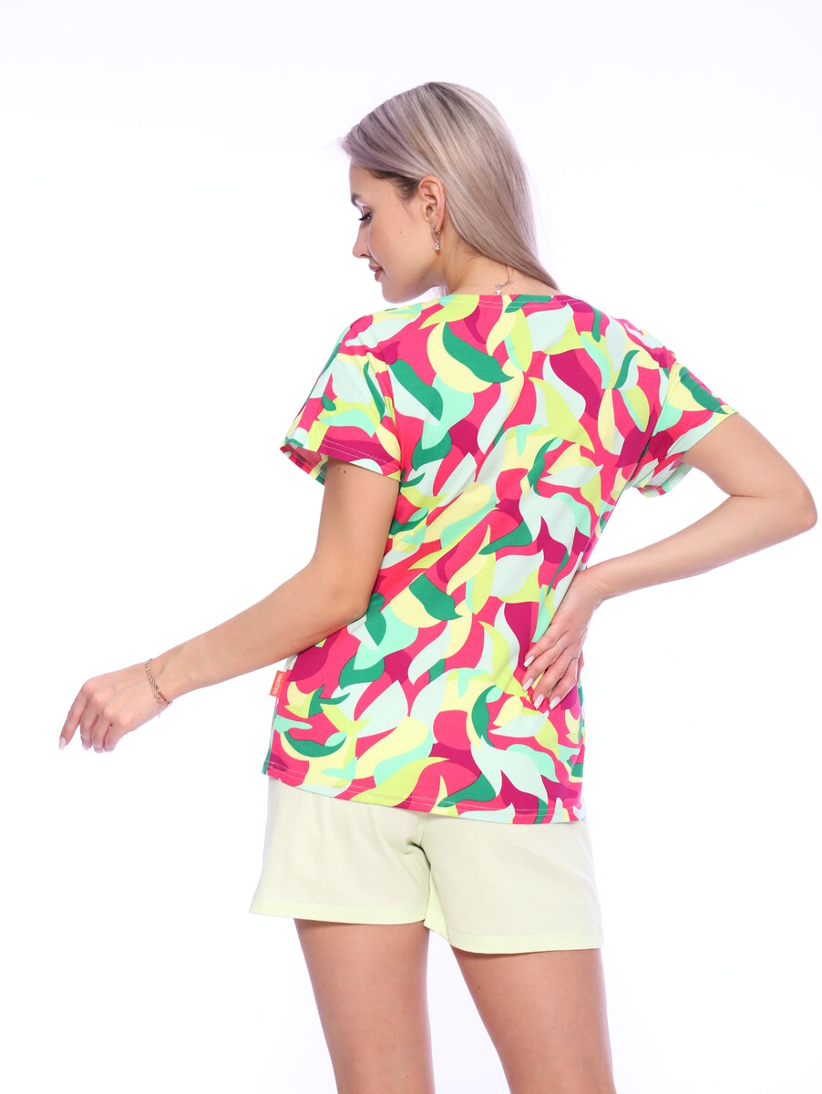 Пижама с шортами "симпатия"060-5 TRIKOTEL, размер 44, цвет разноцветный 011364983 - фото 4