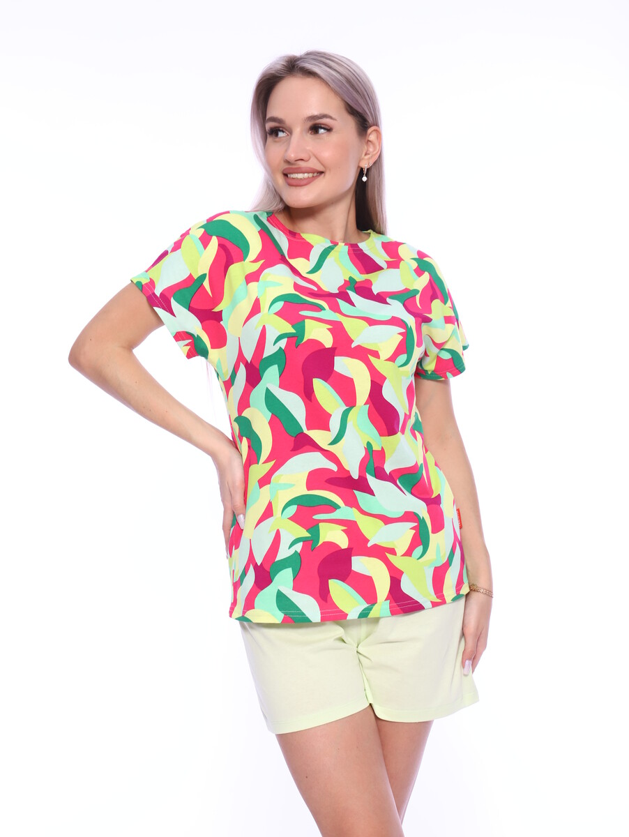 Пижама с шортами "симпатия"060-5 TRIKOTEL, размер 44, цвет разноцветный 011364983 - фото 3