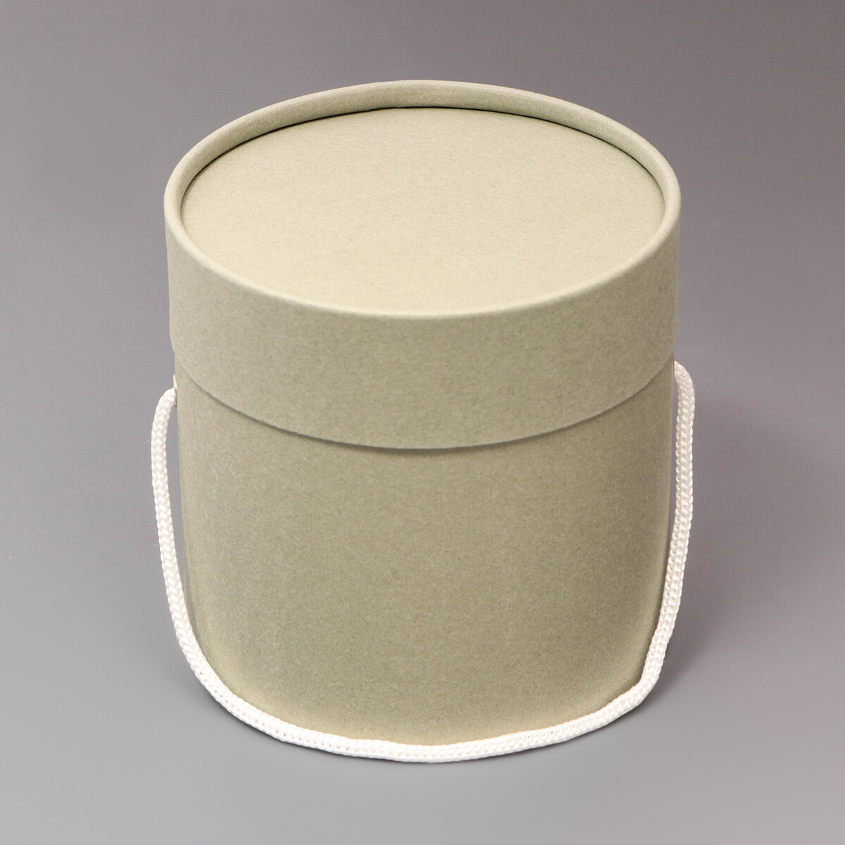 Подарочная коробка, круглая, серая,с шнурком, 12 х 12 см тарелка суповая керамика 24 см 1 4 л круглая дюна daniks a15397sh0479 серая