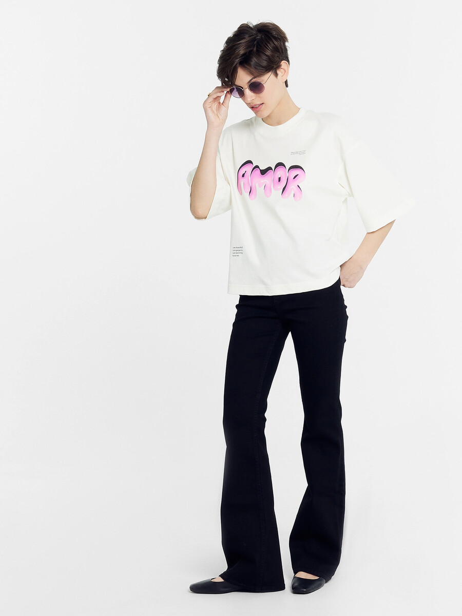 Футболка женская светло-молочная с печатью Mark Formelle 011510790 Св.молочный +печать  Фото 2