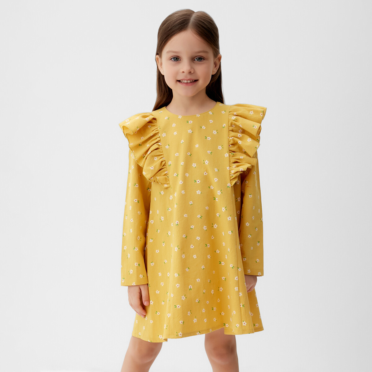 Платье KAFTAN, размер рост 98 см, цвет желтый