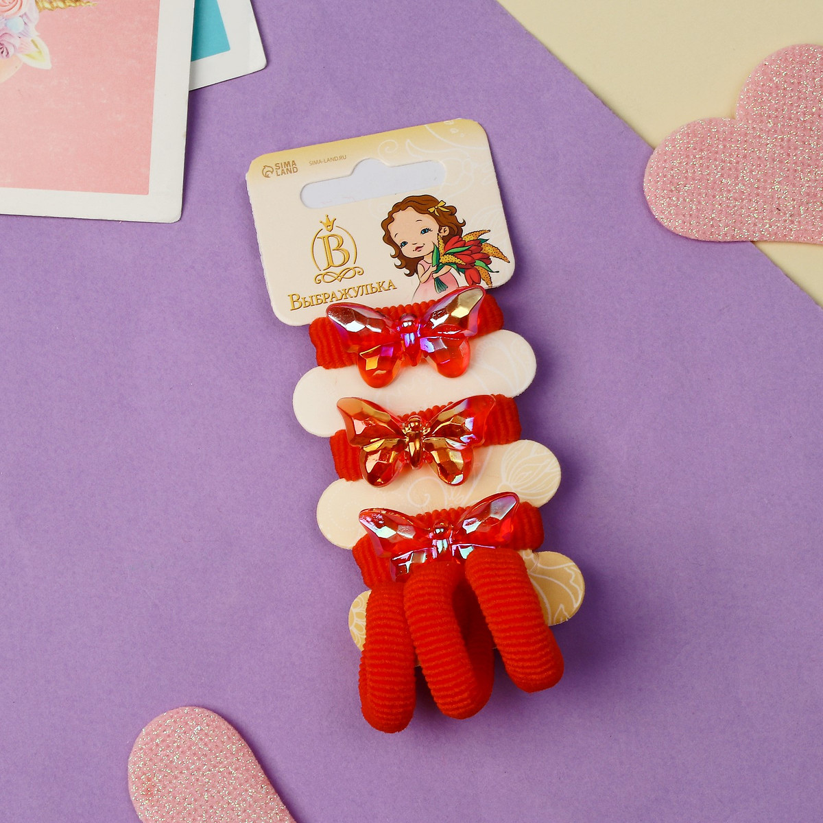 

Резинки для волос, Красный