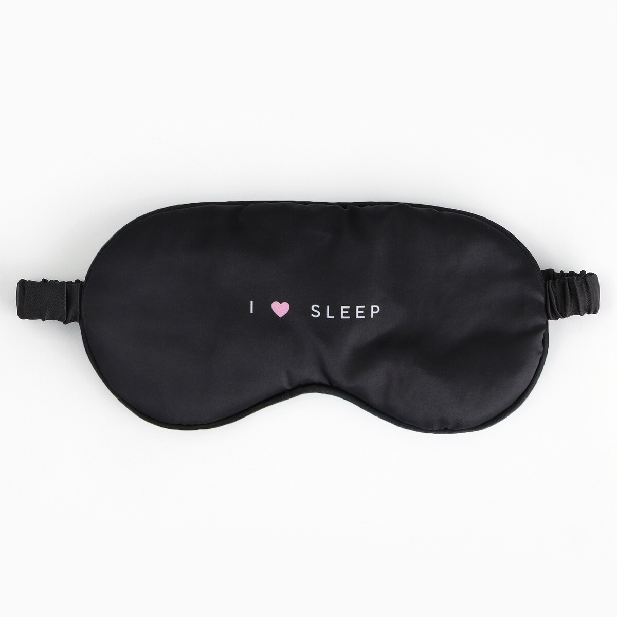 Маска шелковая для сна i love sleep, 20 х 9 см, цвет черный