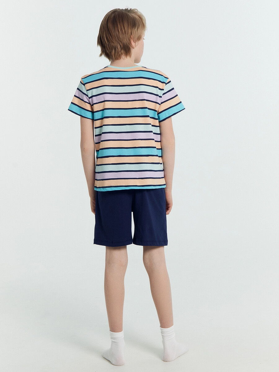 Комплект для мальчиков (футболка, шорты) Mark Formelle, размер рост 110 см, цвет синий 011536923 - фото 3