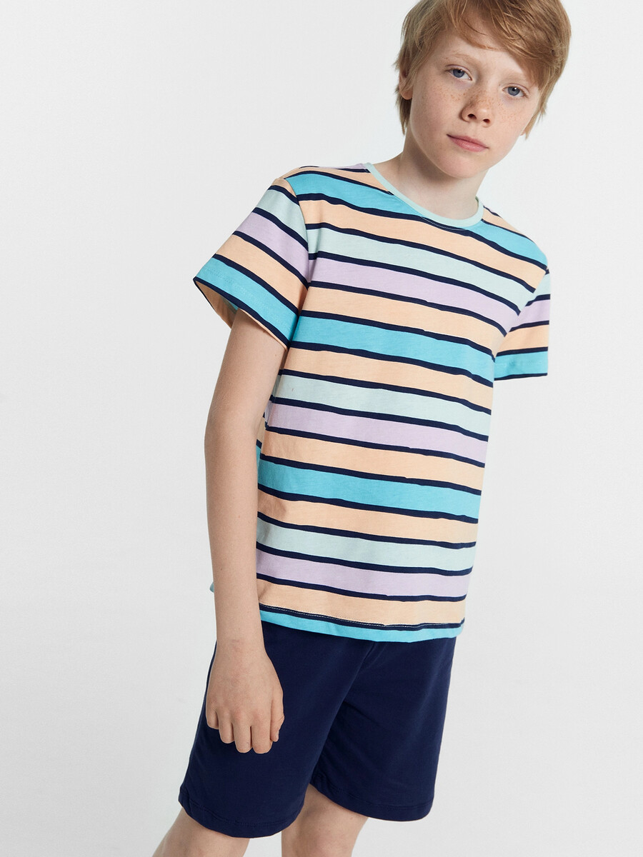 Комплект для мальчиков (футболка, шорты) Mark Formelle, размер рост 110 см, цвет синий 011536923 - фото 1