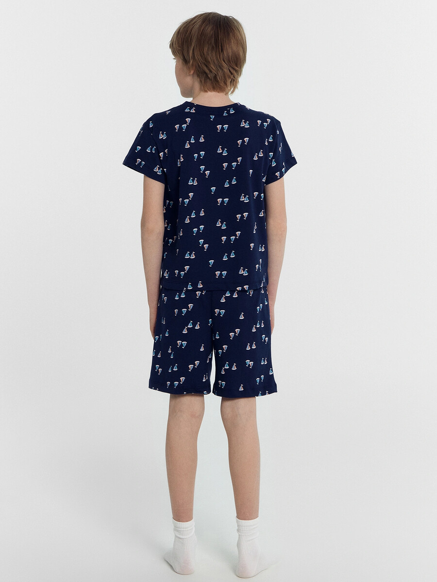 Комплект для мальчиков (футболка, шорты) Mark Formelle, размер рост 128 см, цвет синий 011536924 - фото 4