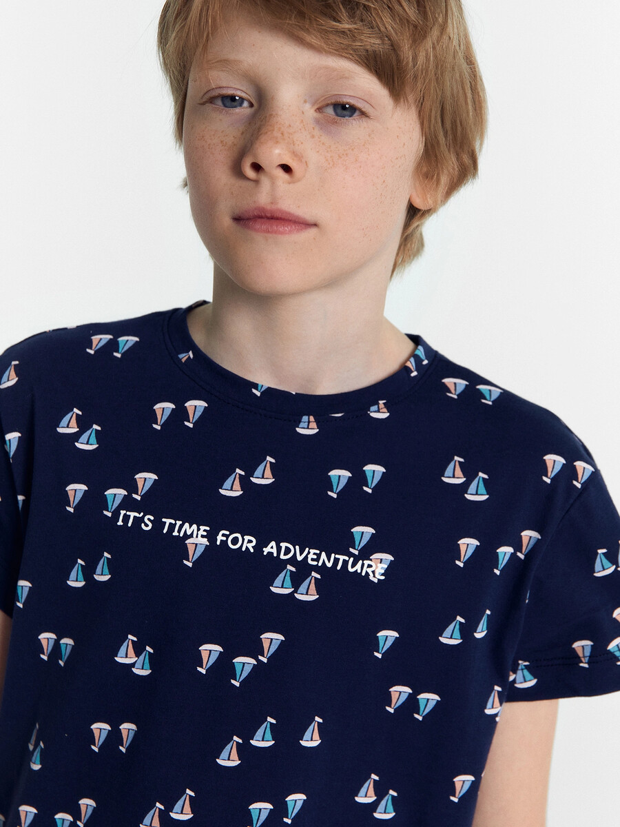 Комплект для мальчиков (футболка, шорты) Mark Formelle, размер рост 128 см, цвет синий 011536924 - фото 5