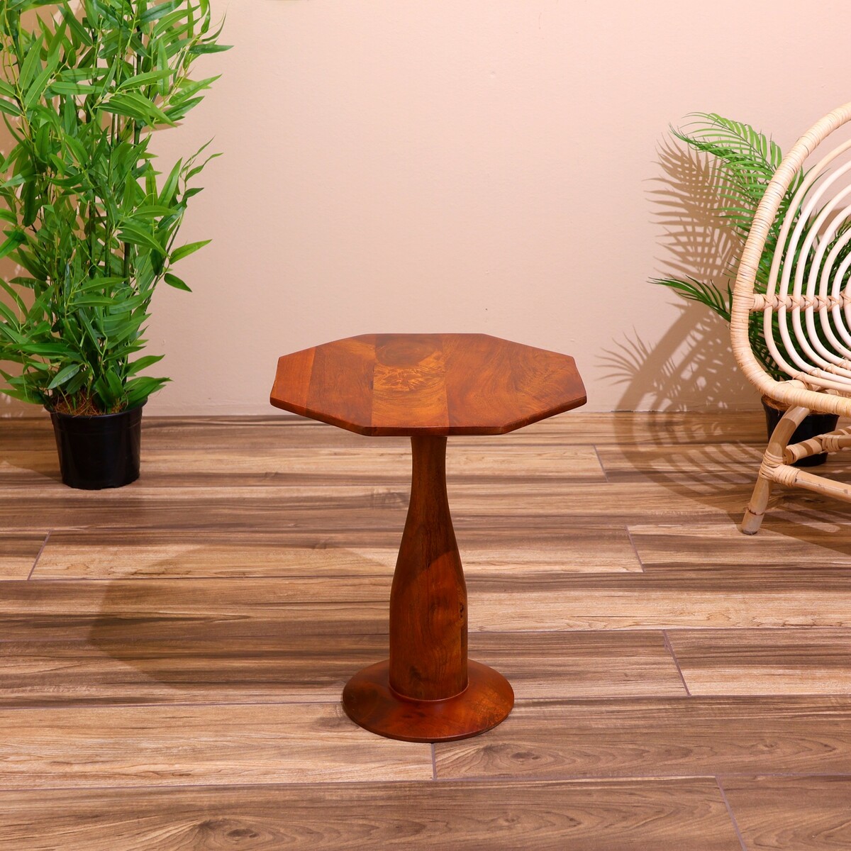 Столик кофейный 40х40х48 см, манговое дерево