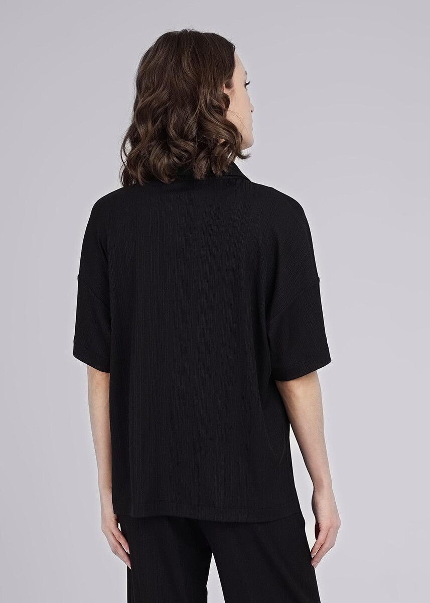 Блузка рубашка CLEVER, размер 44, цвет черный 011634174 - фото 2