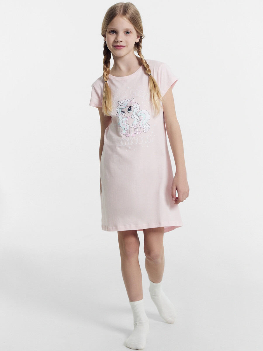 Сорочка ночная для девочек Mark Formelle, цвет розовая вспышка +печать 011669982 - фото 3