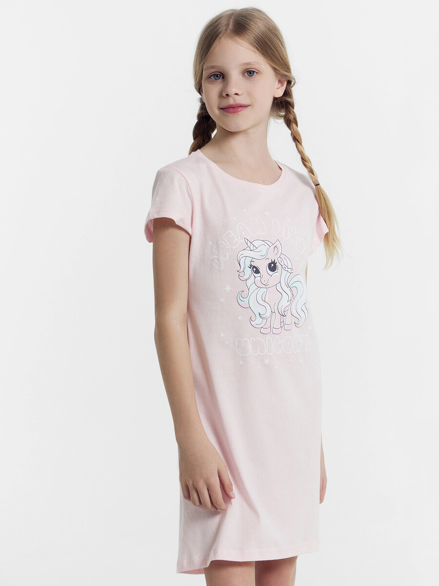 Сорочка ночная для девочек Mark Formelle, цвет розовая вспышка +печать 011669982 - фото 2