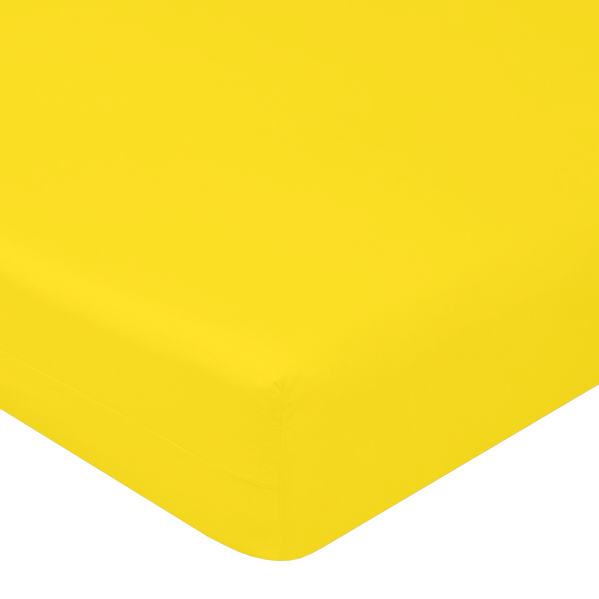 Простыня поплин на резинке 80*200см,борт 20 см LUXSONIA, цвет желтый, размер 80х200х20 см