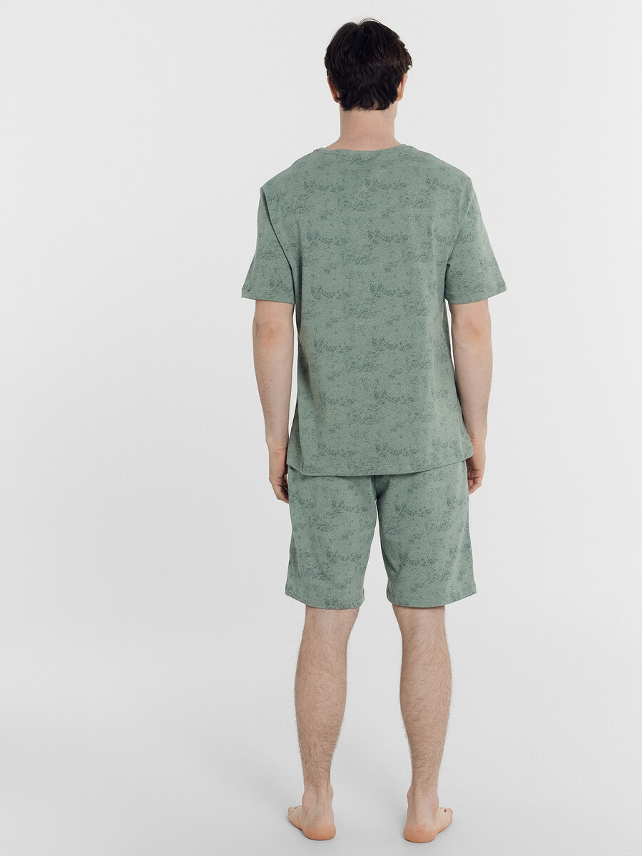 Комплект мужской (футболка, шорты) Mark Formelle, размер 50, цвет зеленый 011750642 - фото 5