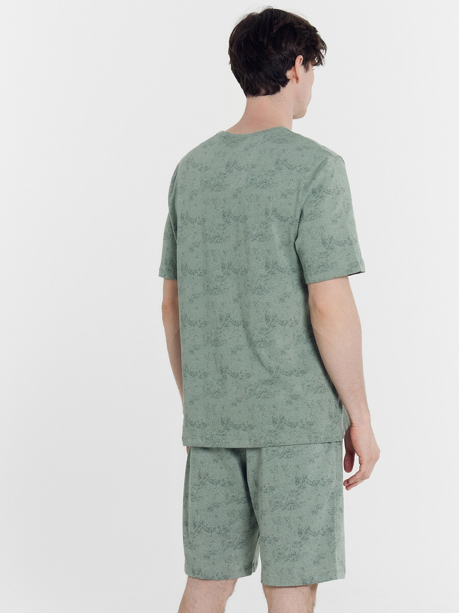 Комплект мужской (футболка, шорты) Mark Formelle, размер 50, цвет зеленый 011750642 - фото 4