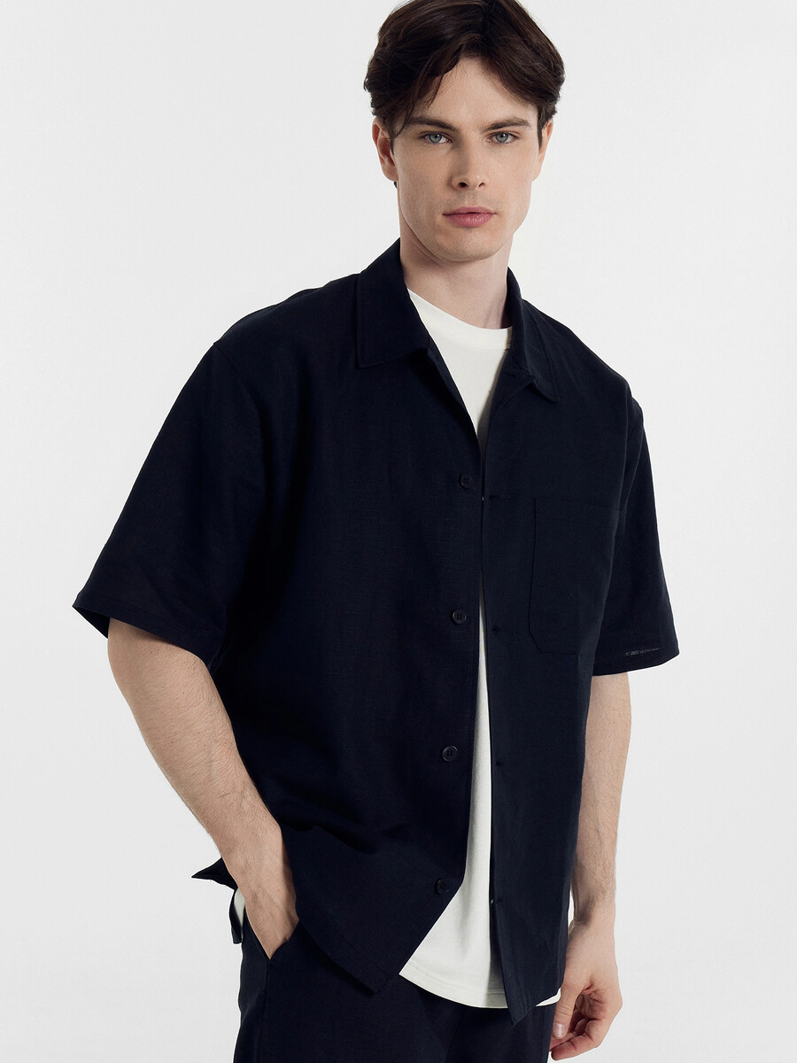 Рубашка мужская Mark Formelle, размер 48, цвет черный