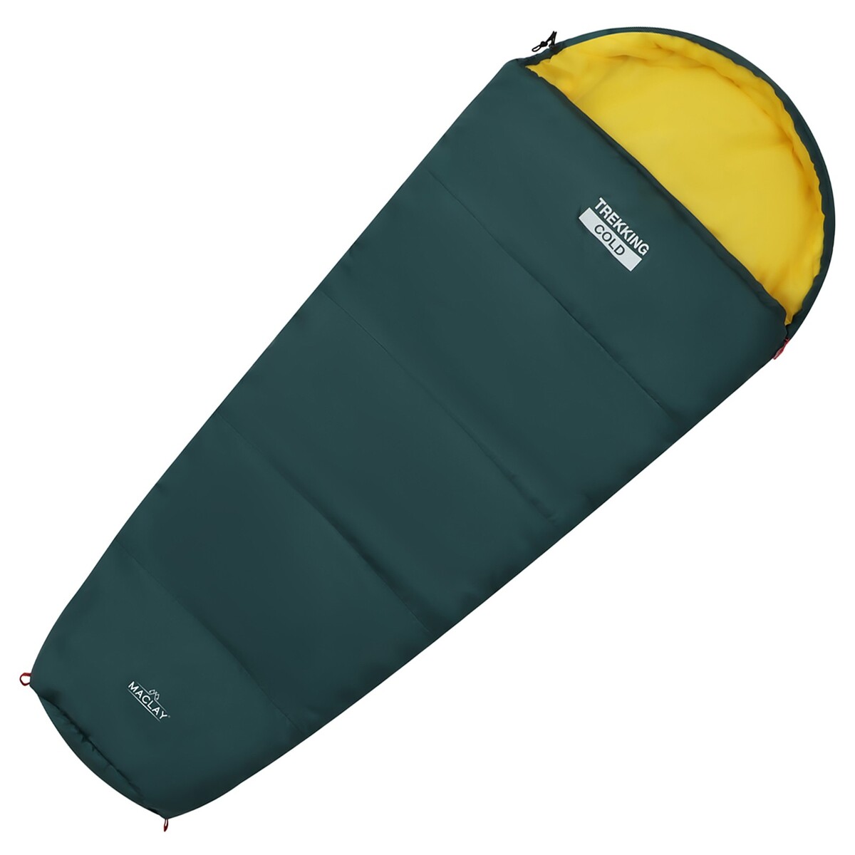 Спальный мешок maclay trekking cold, кокон, 4 слоя, левый, 185х85 см, -10/+5°с Maclay, цвет зеленый