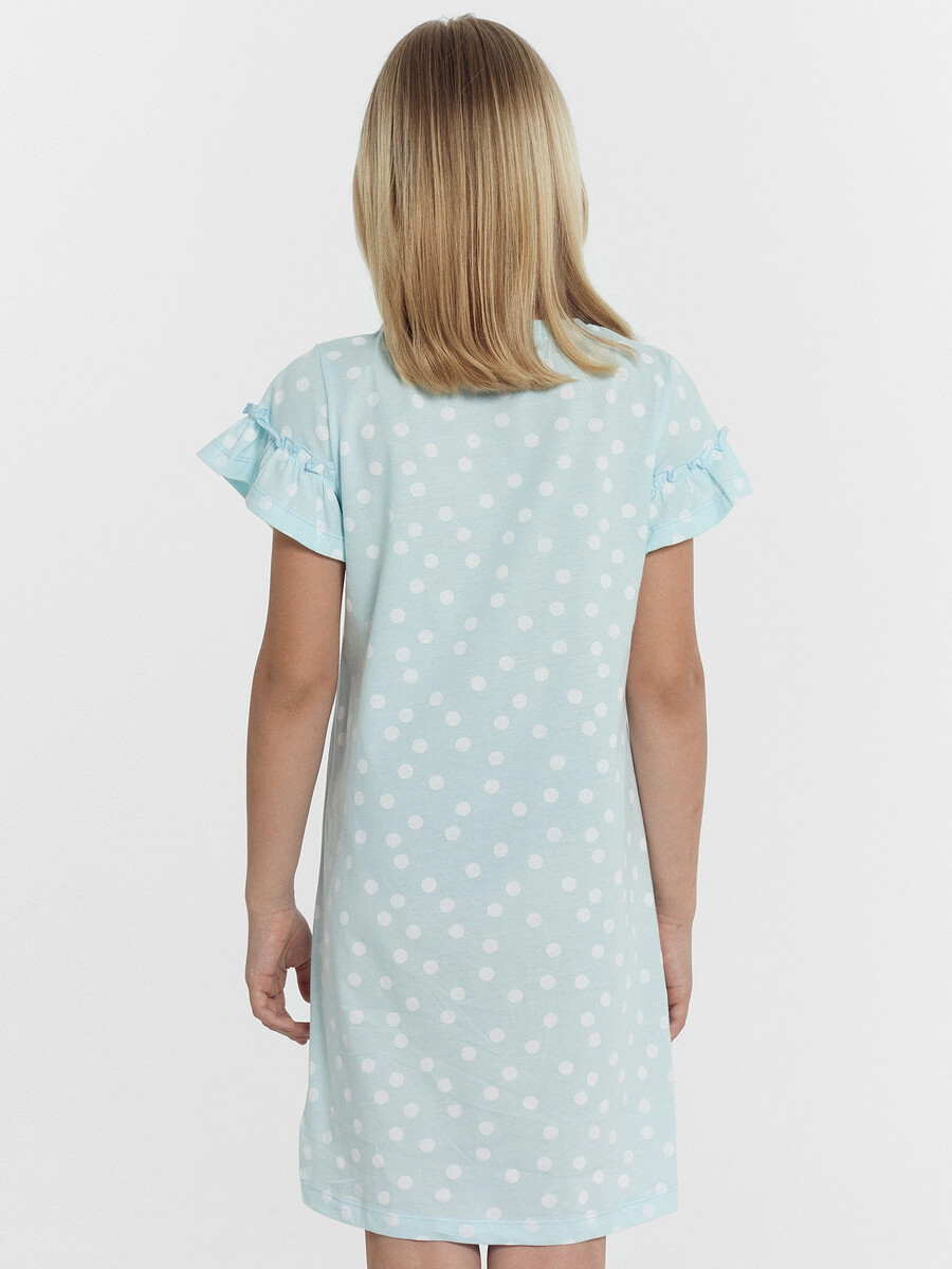 Сорочка ночная для девочек голубая в горох Mark Formelle, размер рост 116 см, цвет голубой 011788522 - фото 4