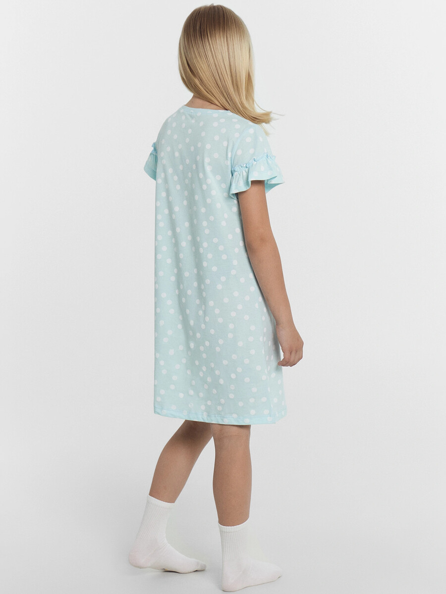 Сорочка ночная для девочек голубая в горох Mark Formelle, размер рост 116 см, цвет голубой 011788522 - фото 5