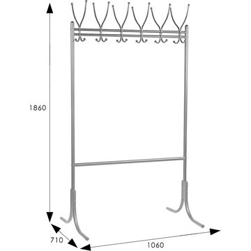 Вешалка напольная М 11 металлик