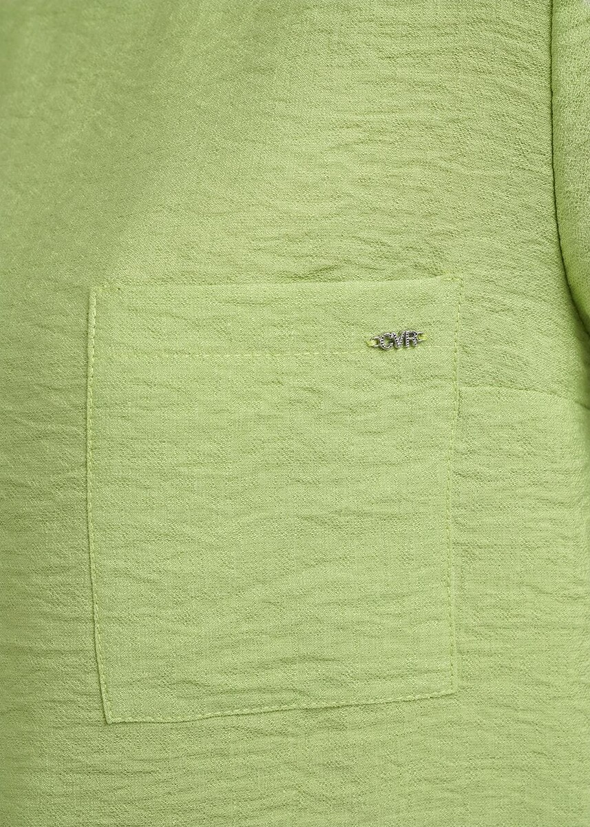Блузка рубашка CLEVER, размер 46, цвет зеленый 011836406 - фото 4