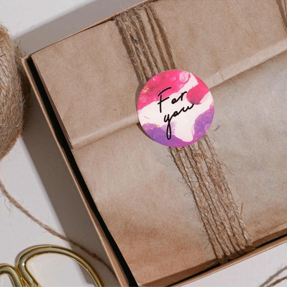 

Наклейки для бизнеса и подарков for you, 4×4 см, 50 шт., Белый;розовый;сиреневый