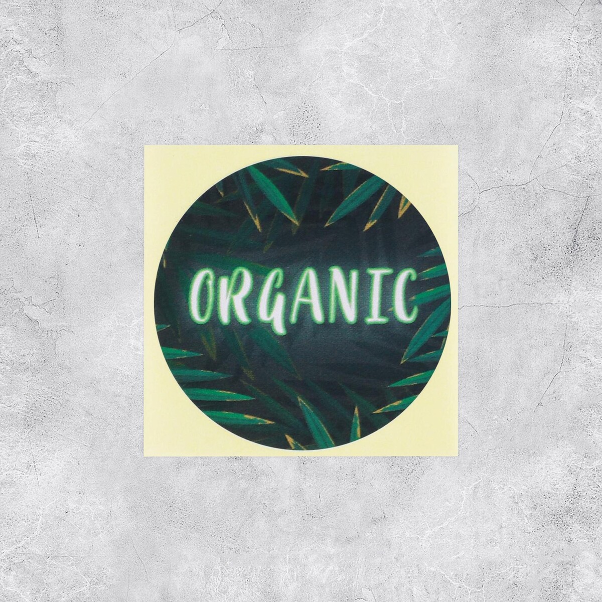 Набор наклеек для бизнеса organic, 50 шт, 4 × 4 см Арт Узор, цвет зеленый