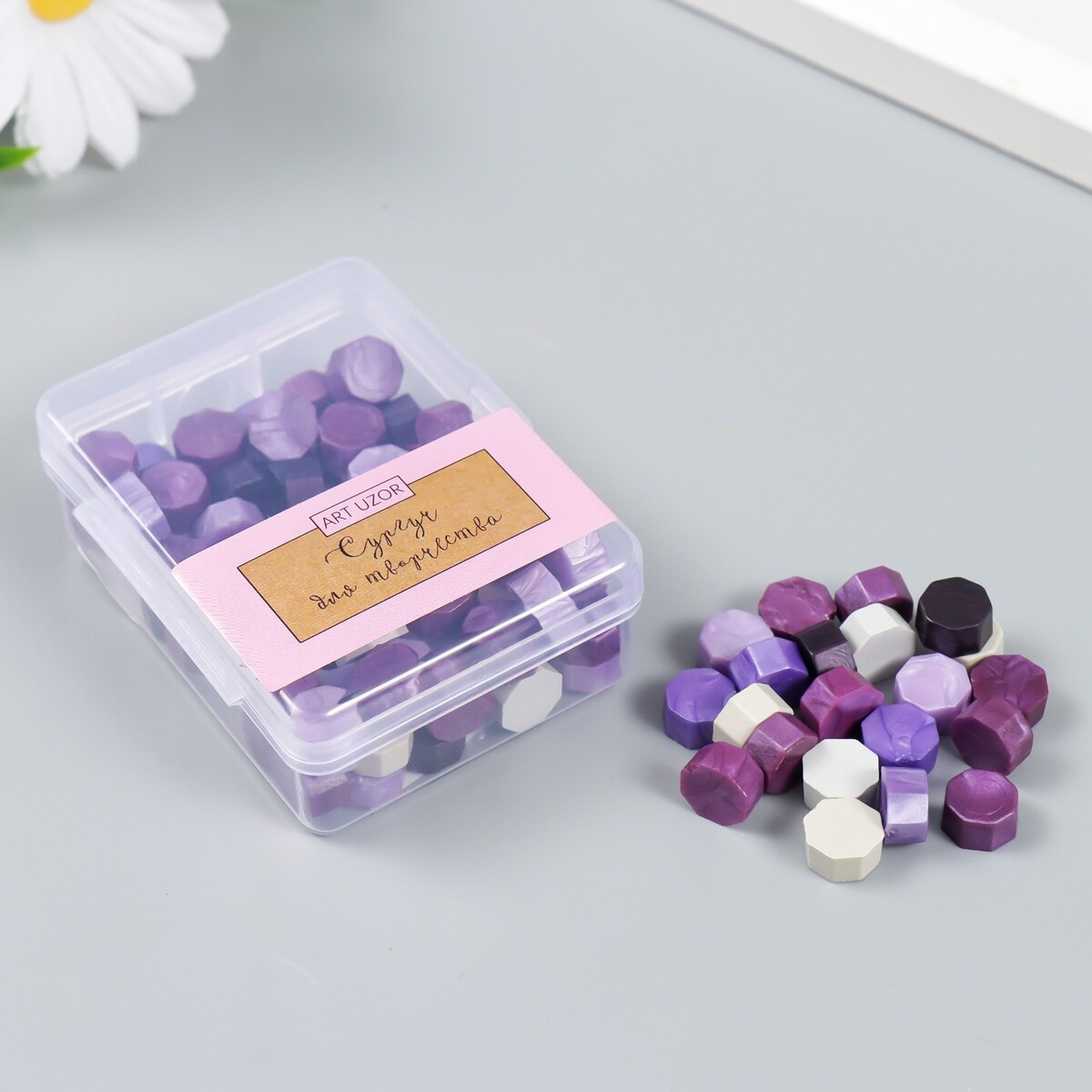 

Сургуч в гранулах в коробочке, Фиолетовый