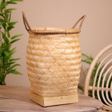 Корзина плетеная, из бамбука 30х30х40 см