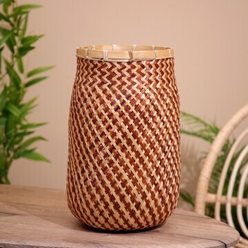 Корзинка плетеная, из бамбука 25х25х55 с