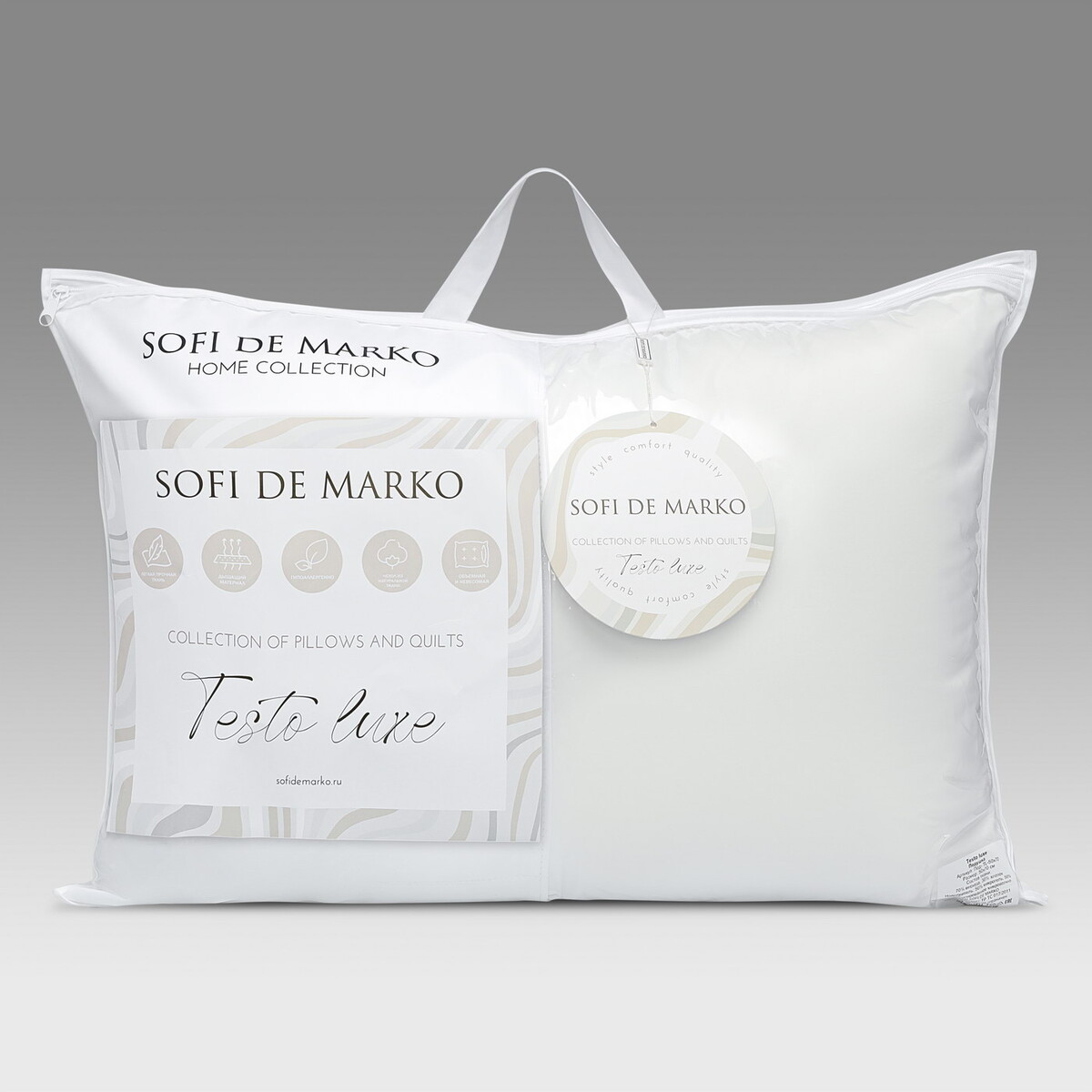 Подушка SOFI DE MARKO, цвет белый, размер 70х70 см 012025664 - фото 4