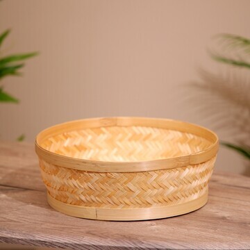 Вазочка плетеная, из бамбука 28х23х10 см
