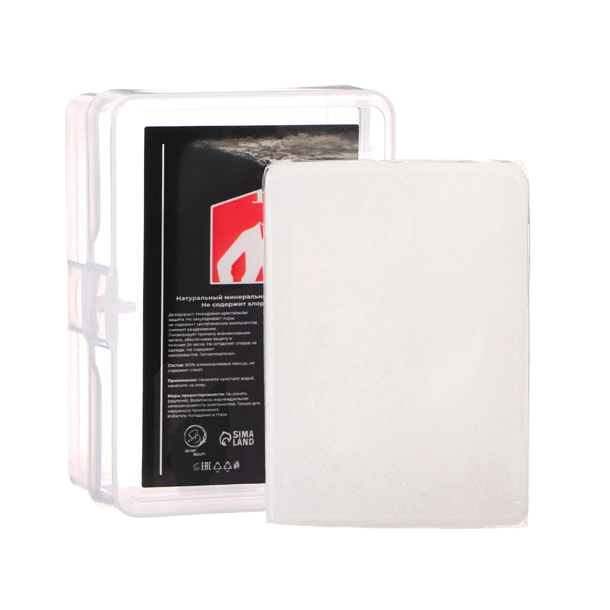 Минеральный дезодорант блок, 100 г картонная коробка No brand