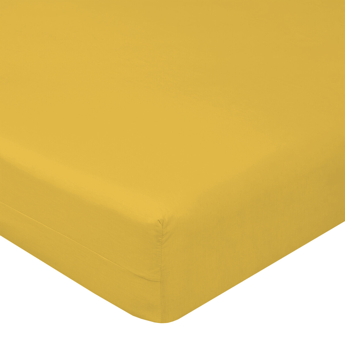 Простыня поплин на резинке 120*200см,борт 20 см LUXSONIA, цвет желтый, размер 120х200х20 см