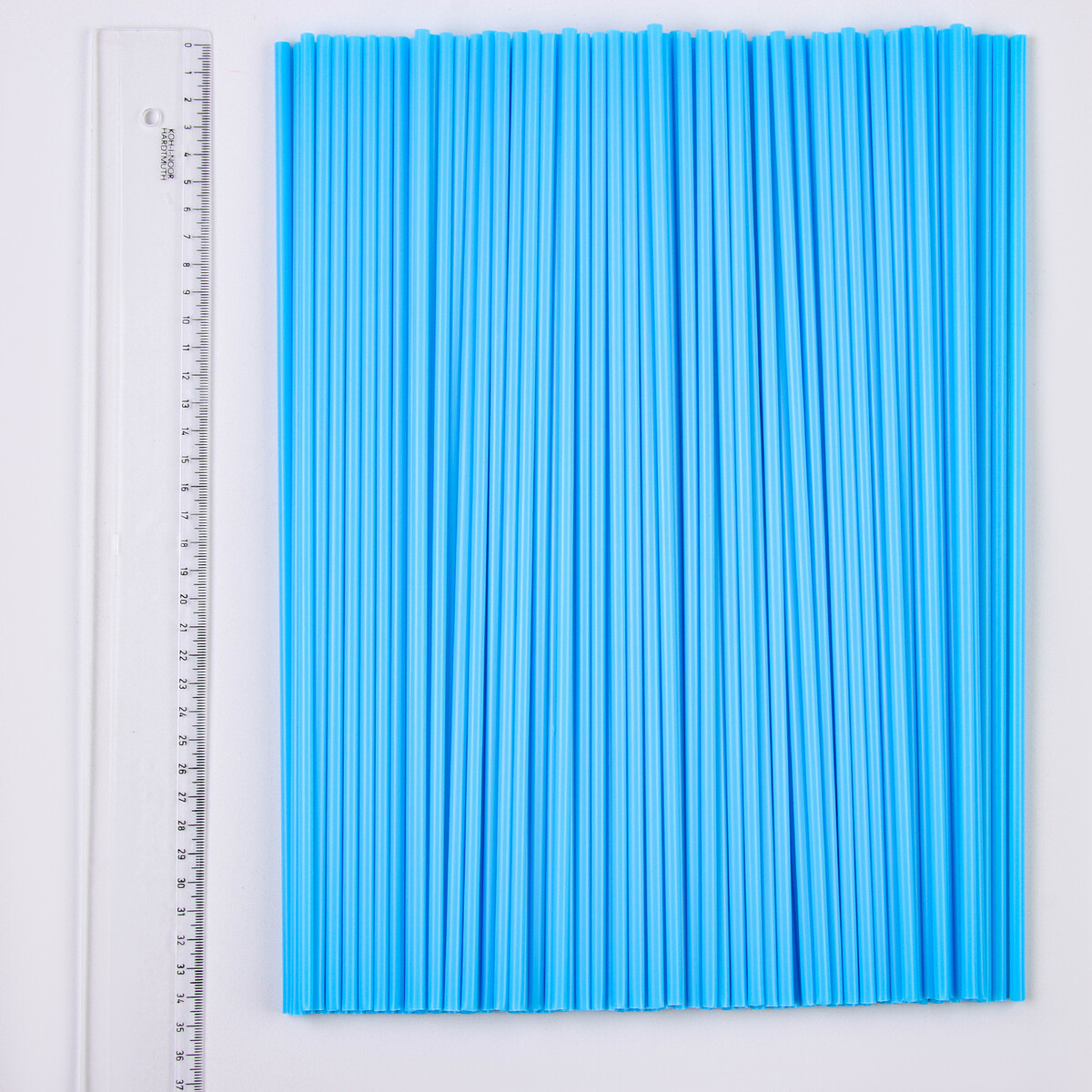 Трубочка для шаров и флагштоков, d=5 мм, цвет голубой, набор 100 шт.