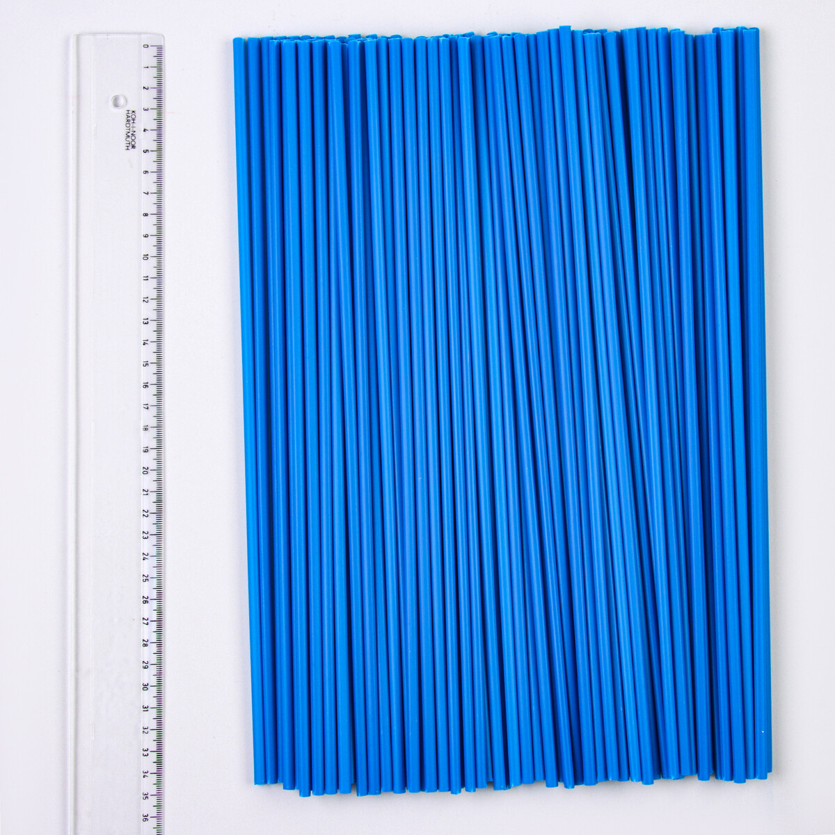 Трубочка для шаров и флагштоков, d=5 мм, цвет синий, набор 100 шт.