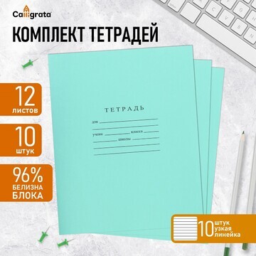 Комплект тетрадей из 10 штук, 12 листов 