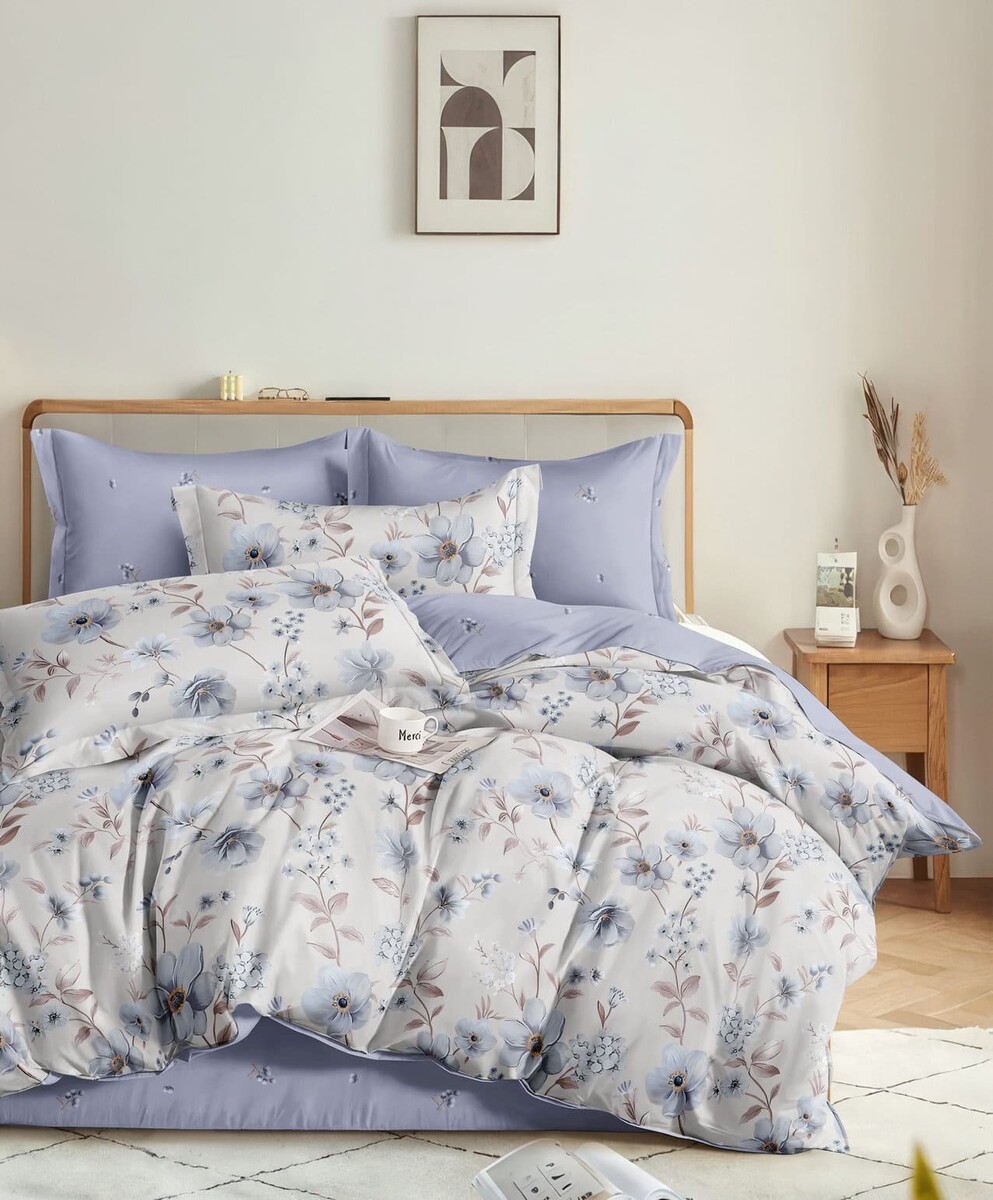 

Постельное белье 2-х сп с Евро прост., Белый;серый