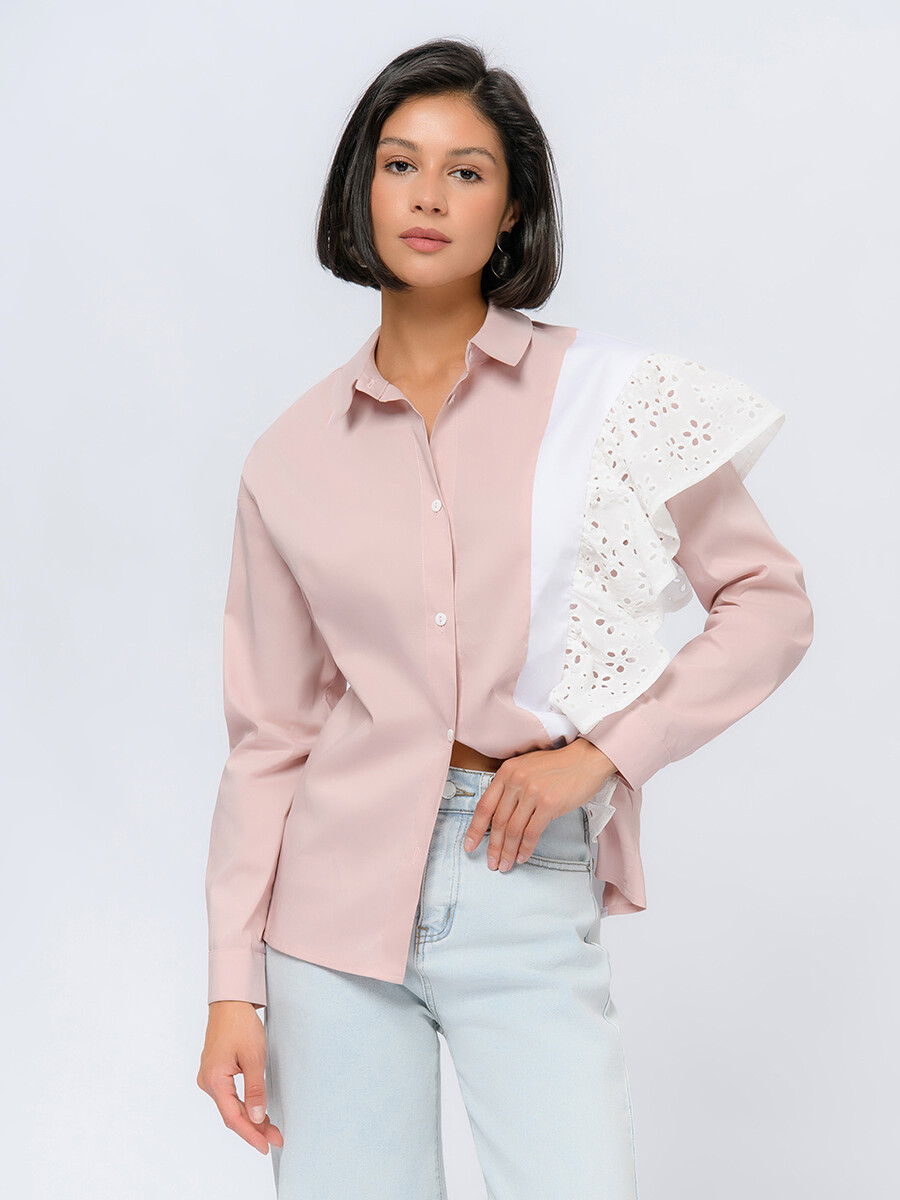 Рубашка 1001 DRESS, размер 46, цвет розовый