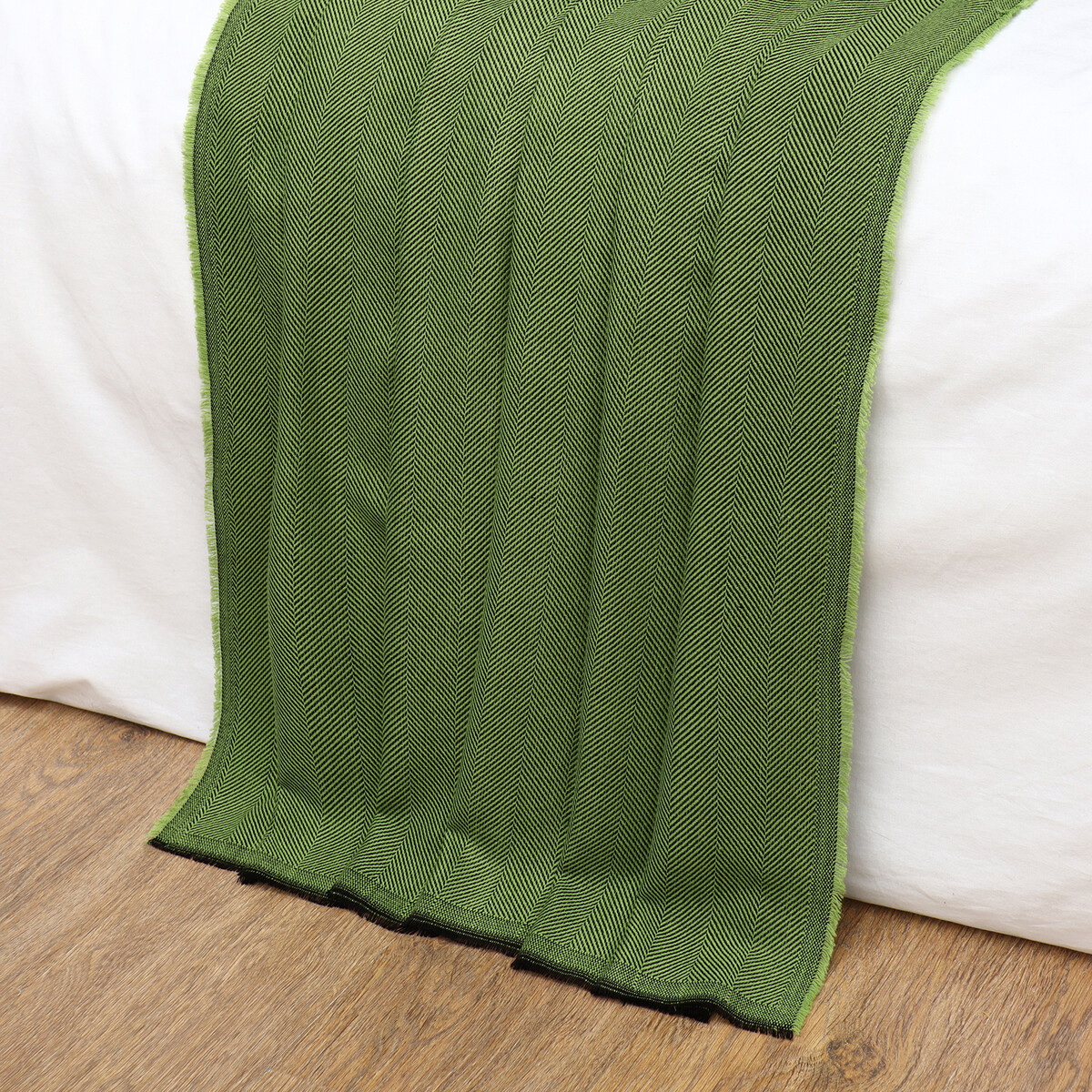 Плед No brand, цвет зеленый, размер 150х200 см