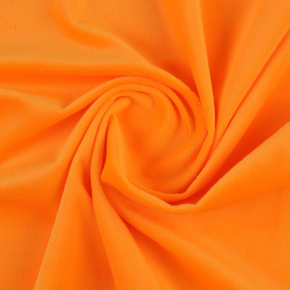 Лоскут для рукоделия, плюш, оранжевый, 50 × 50 см