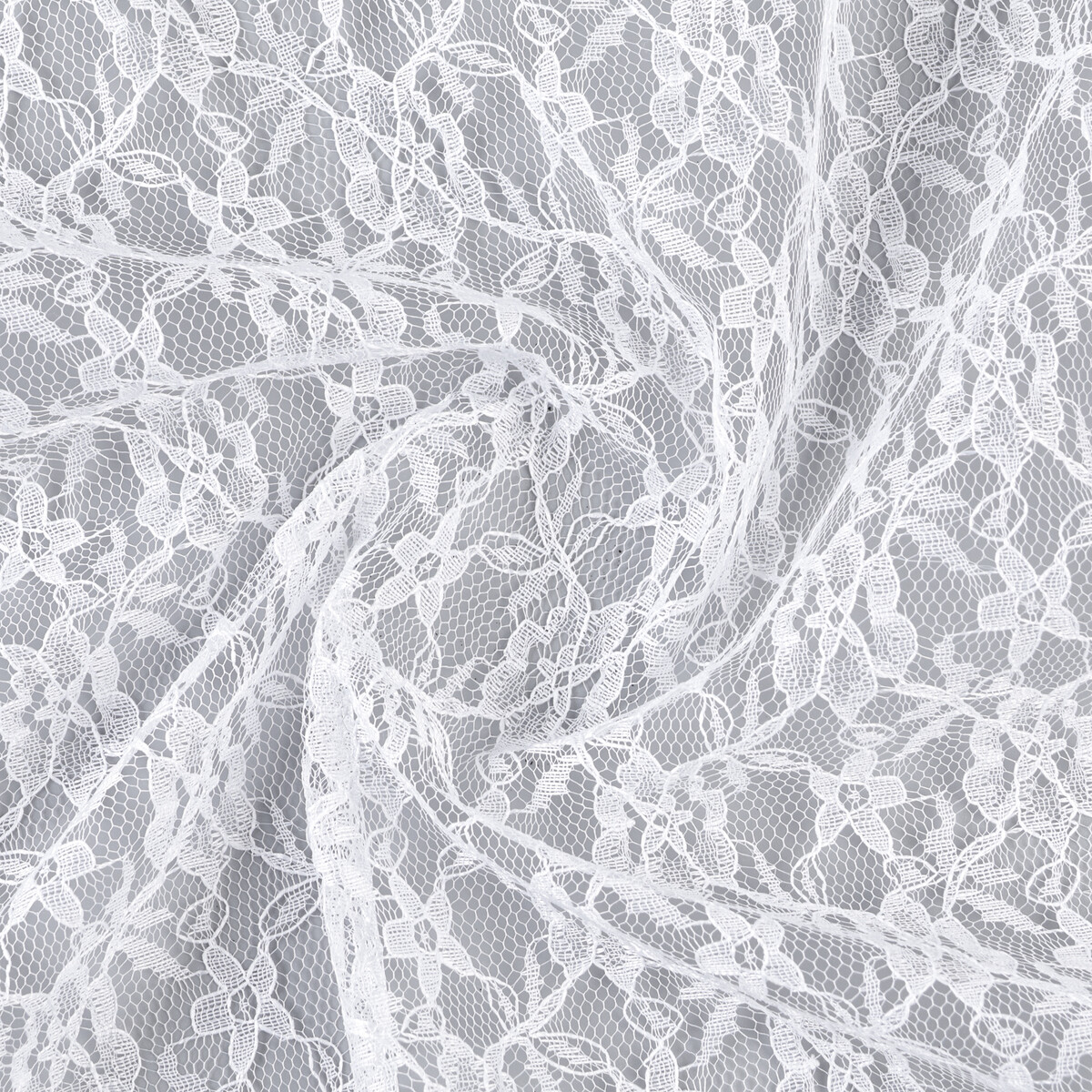 Лоскут гипюра белый, 150 × 150 см
