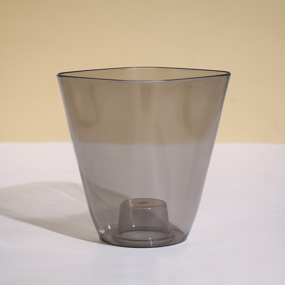 Горшок для орхидей, 2,5 л, 16,4 × 18,5 см пластик, прозрачно-серый